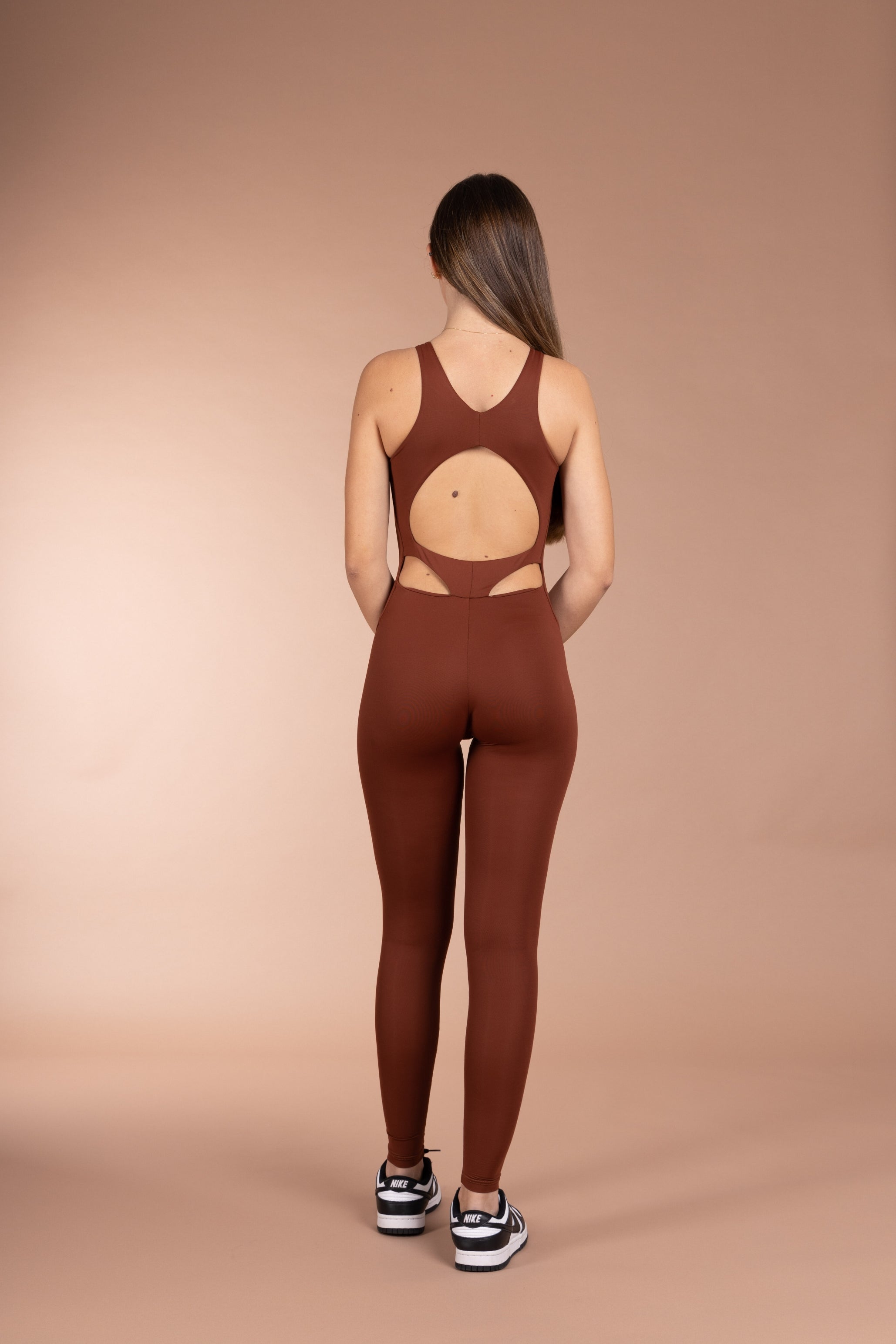 Tuta lunga attilata, Tuta Jumpsuit da donna: Chocolate Jumpsuit 4