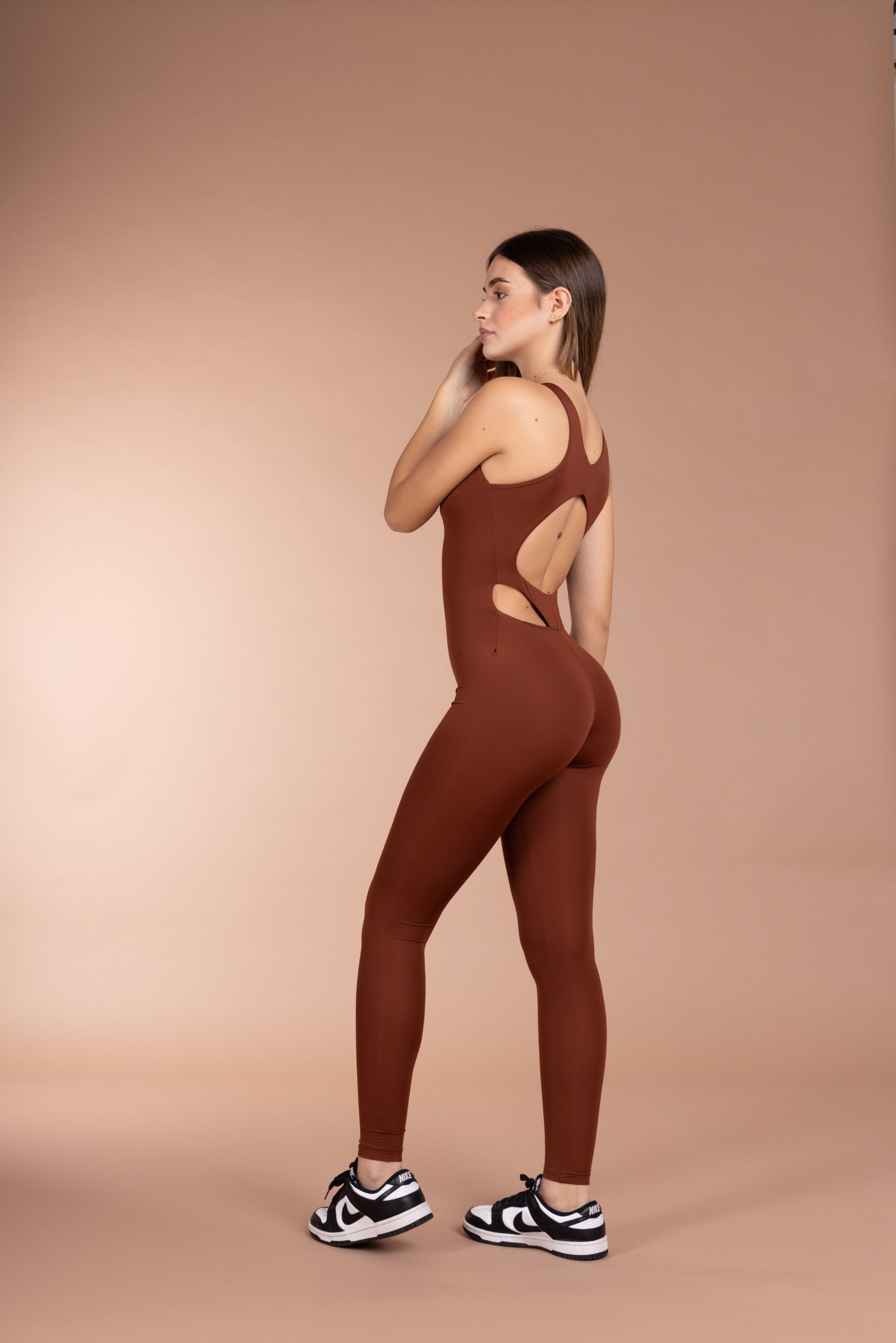 Tuta lunga attilata, Tuta Jumpsuit da donna: Chocolate Jumpsuit 6