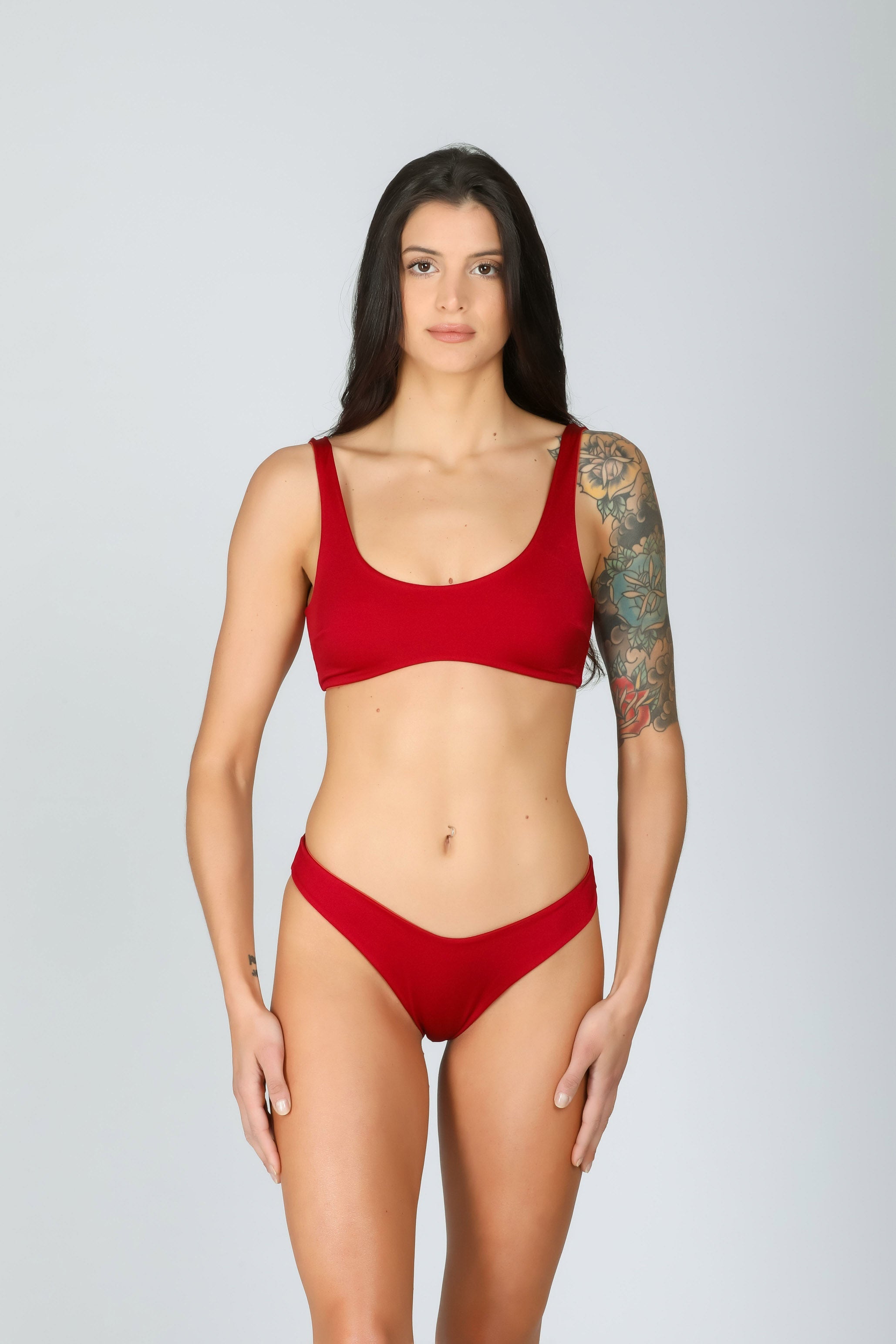 Gemini Top Double Face: bikini top sportivo, bikini sportivi 6#color_rusty-red-wine